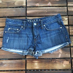 Talula Mid Rise Denim Shorts 27